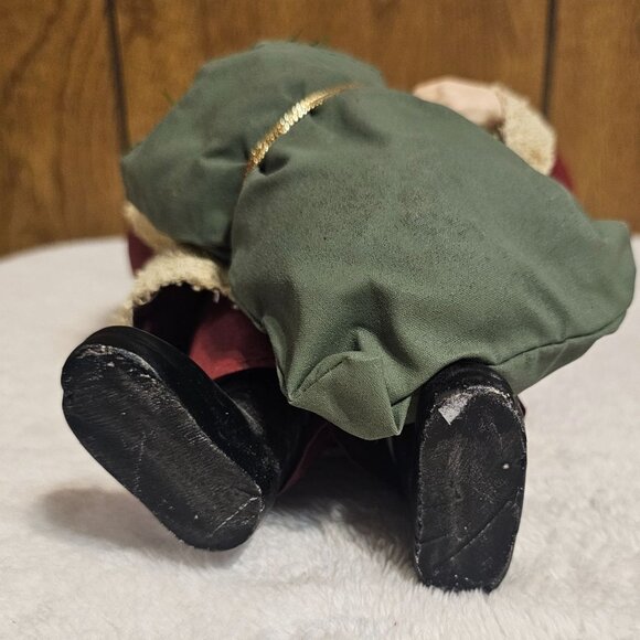 Vintage Fabric Mache 10" Santa Claus Figure Holding Bag of Toys Great Condition - Picture 16 of 16
